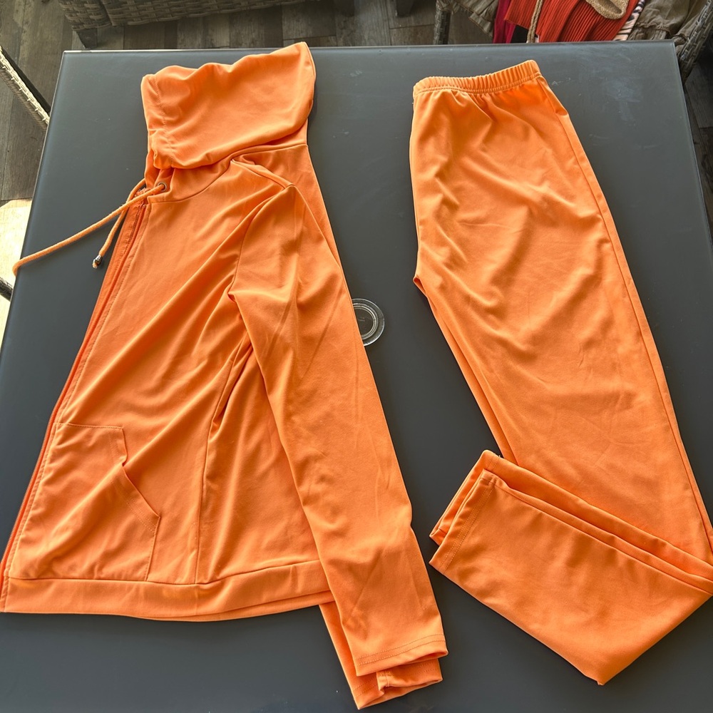 Orange Tracksuit Set